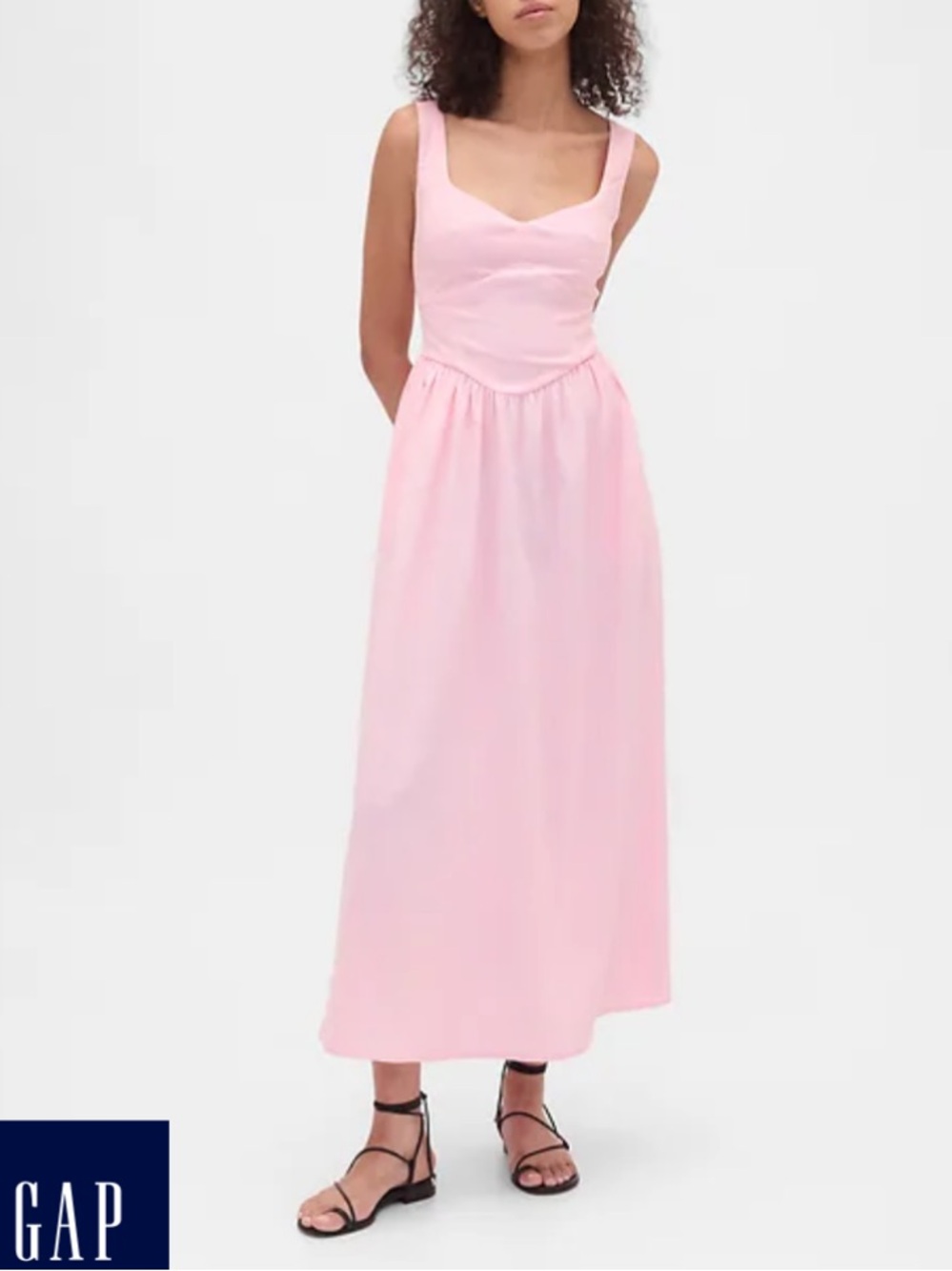 GAP Seamed Drop Waist Maxi Dress